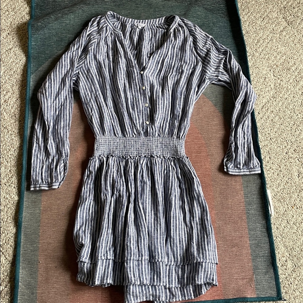 Rails Jasmine Tibet Stripe Navy And White Linen D… - image 8